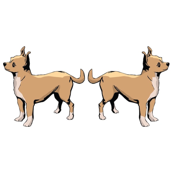 Chihuahua Dog Decal, Dog Lover Decor Vinyl Sticker